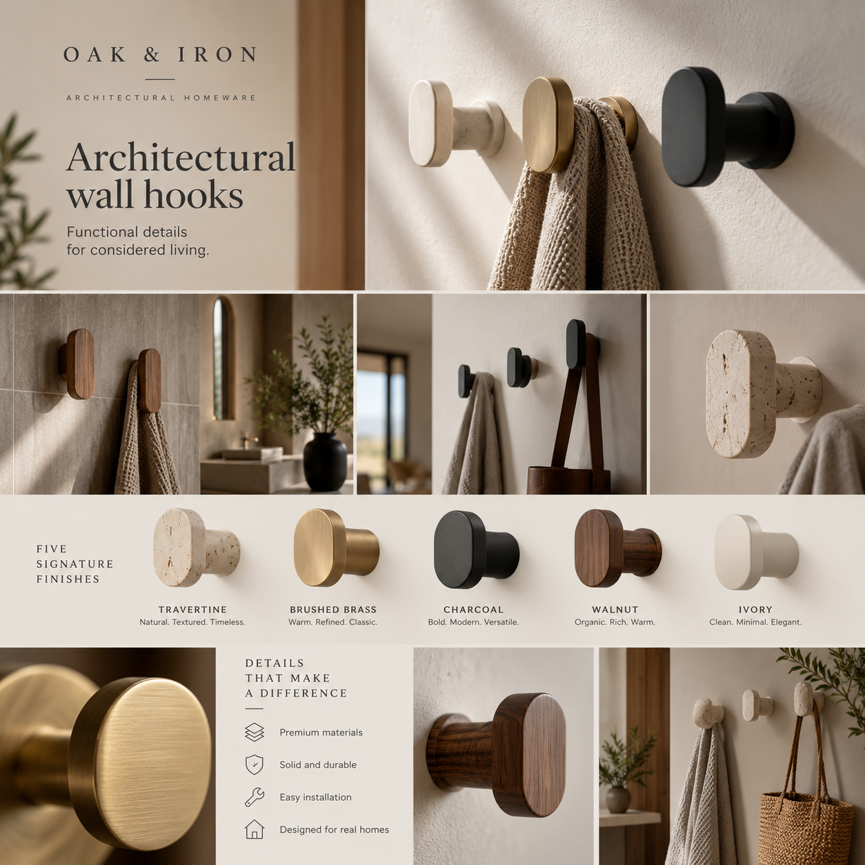 Oval Wall Hook — Styled collection