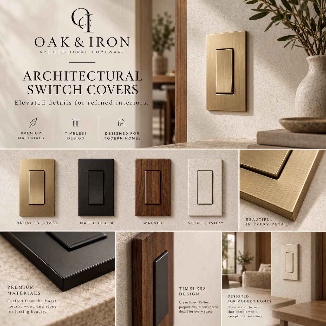 Architectural Rocker Switch Cover — Styled collection