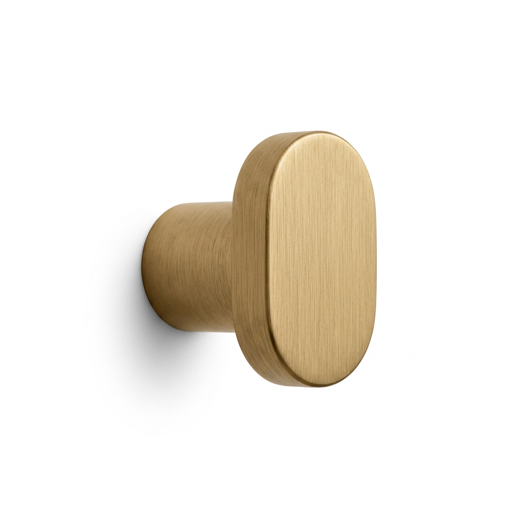 Oval Wall Hook — Brushed Brass