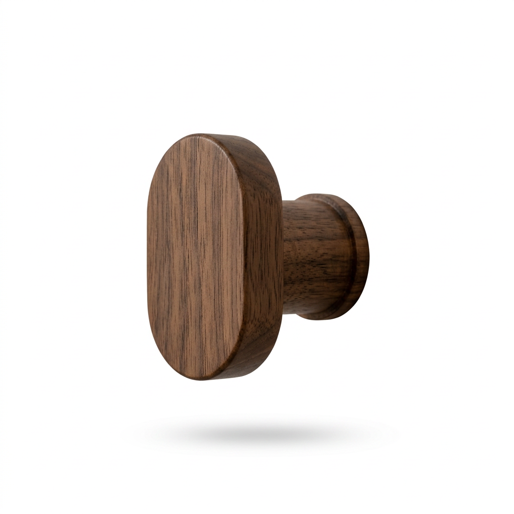 Oval Wall Hook — Walnut