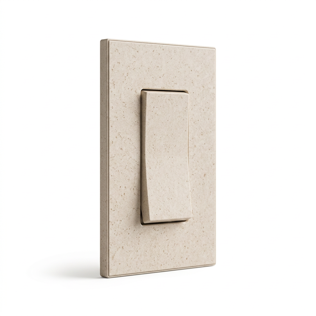 Architectural Rocker Switch Cover — Stone / Ivory